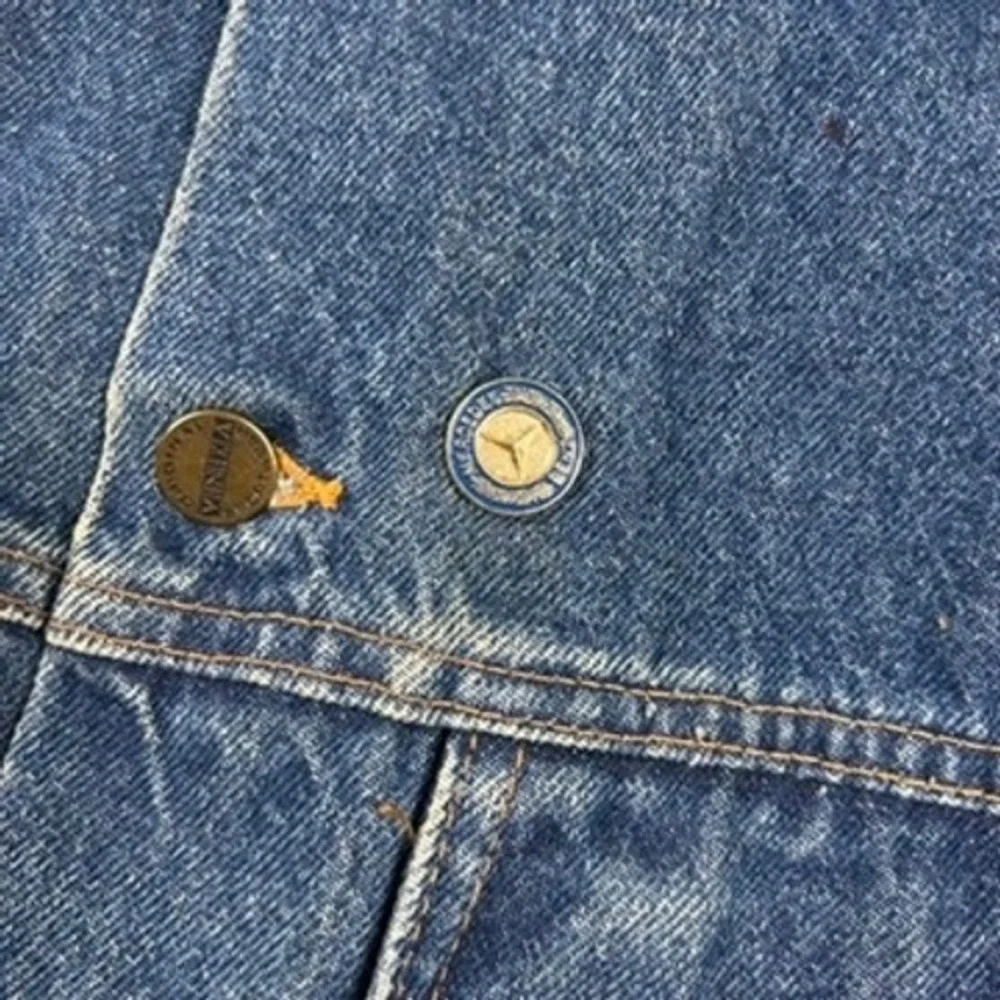 Vintage Venezia Denim Jacket Womens 18/20 Jean Trucker Buckle-Back 80s 90s Biker